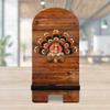 Happy Turkey Cell Phone Stand Halloween Dcor | Wood Mobile Tablet Holder Charging Station Organizer - 892038-MP view 3