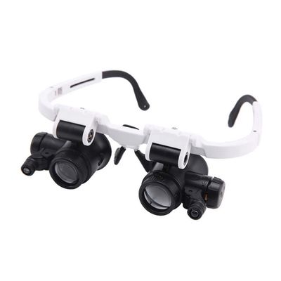 JUIYU Microscope Accessories Kit Wearing Pocket Microscope Jewelry Loupe with LED Lamp 8/15/23X Lens Microscope Slides