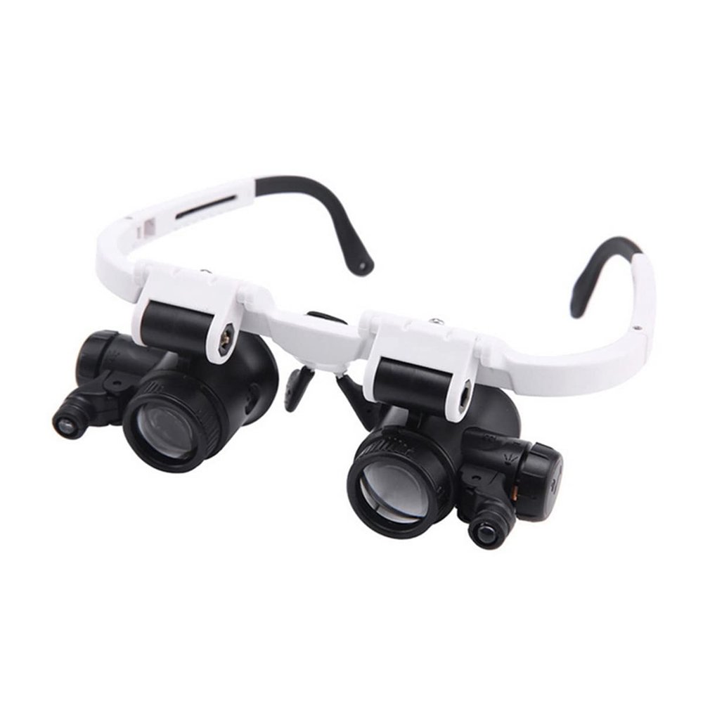 JUIYU Microscope Accessories Kit Wearing Pocket Microscope Jewelry Loupe with LED Lamp 8/15/23X Lens Microscope Slides