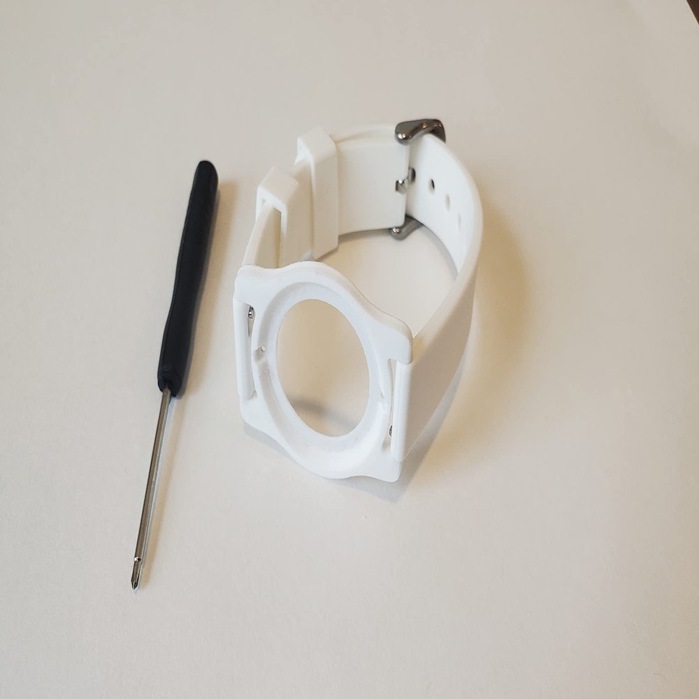 Ava Fertility Tracker Replacement Band | AVA Tracker Not Included | Includes Custom band adapter, watch strap, screwdriver for assembly (White Silicone)