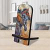 Let Them Run Horse Heads Cell Phone Stand | Wood Mobile Tablet Holder Charging Station Organizer - 892097-JB view 1