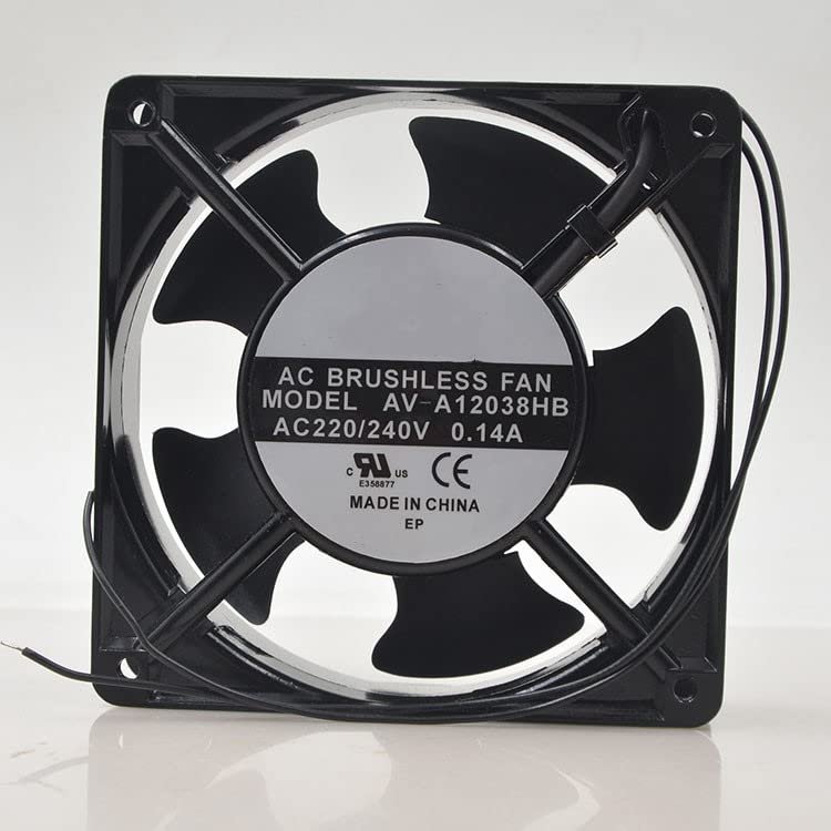 AV-A12038HB AC220/240V 0.14A 12038 12cm 2-Wire Cooling Fan