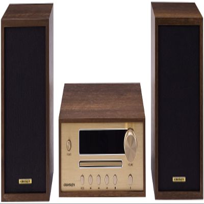 Crosley CR3503A-WA Parker Bluetooth FM Radio and CD Player, Walnut
