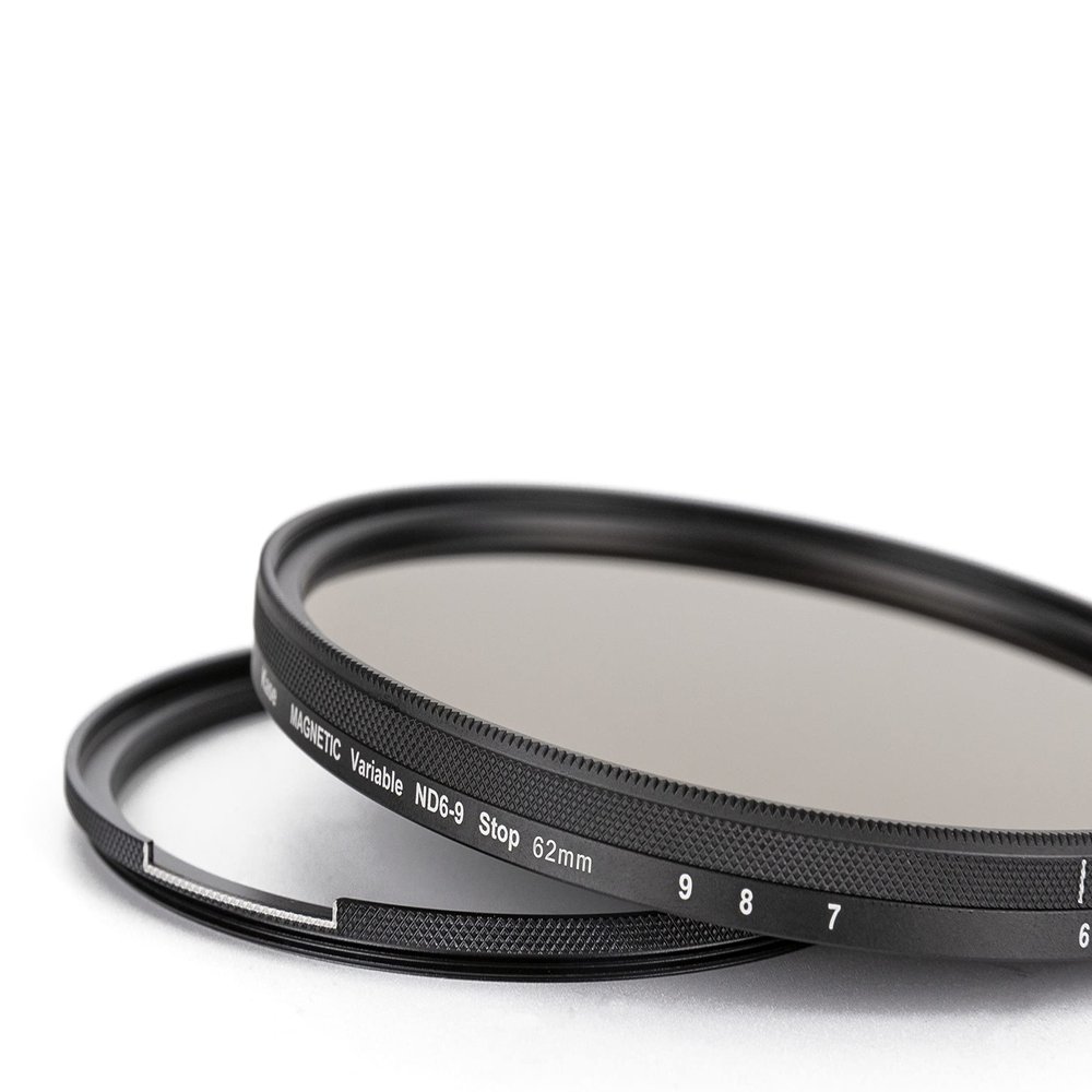 Kase Wolverine Magnetic 62mm 2nd Generation Vari ND 6-9 Stop ND64 to ND500 Shockproof Tempered Optical Glass Filter Incl Anti-Rotation Adapter