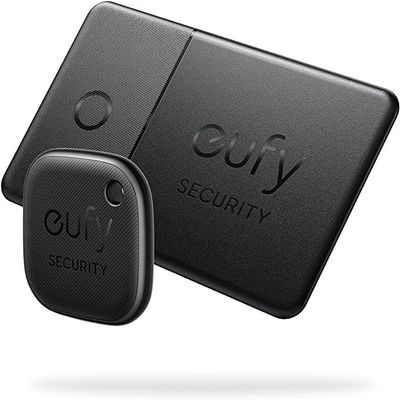 eufy Security SmartTrack (Black, 1Link +1Card), Works with Apple Find My (iOS Only), Item Tracker, Phone Finder, Water Resistant, Android Not Supported