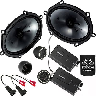 KICKER Speakers 6X8 inch for Ford Mustang 2005-2014 Upgrade Kit - Pair of CS Series with Harness, Component Car Audio Front Door or Rear Side Panel Speaker CSS68, 46CSS684