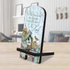 Serve the Lord Cell Phone Stand Inspirational Dcor | Wood Mobile Tablet Holder Charging Station Organizer - 892085-DG view 1