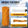 Diamond Braided Polypropylene Rope Nylon Rope Mix Thick Heavy Duty Ropes 1/2 inch 50ft High Strength Perfect for Clothesrope Camping Hiking and Other Outdoor Activities Orange 50ft view 4