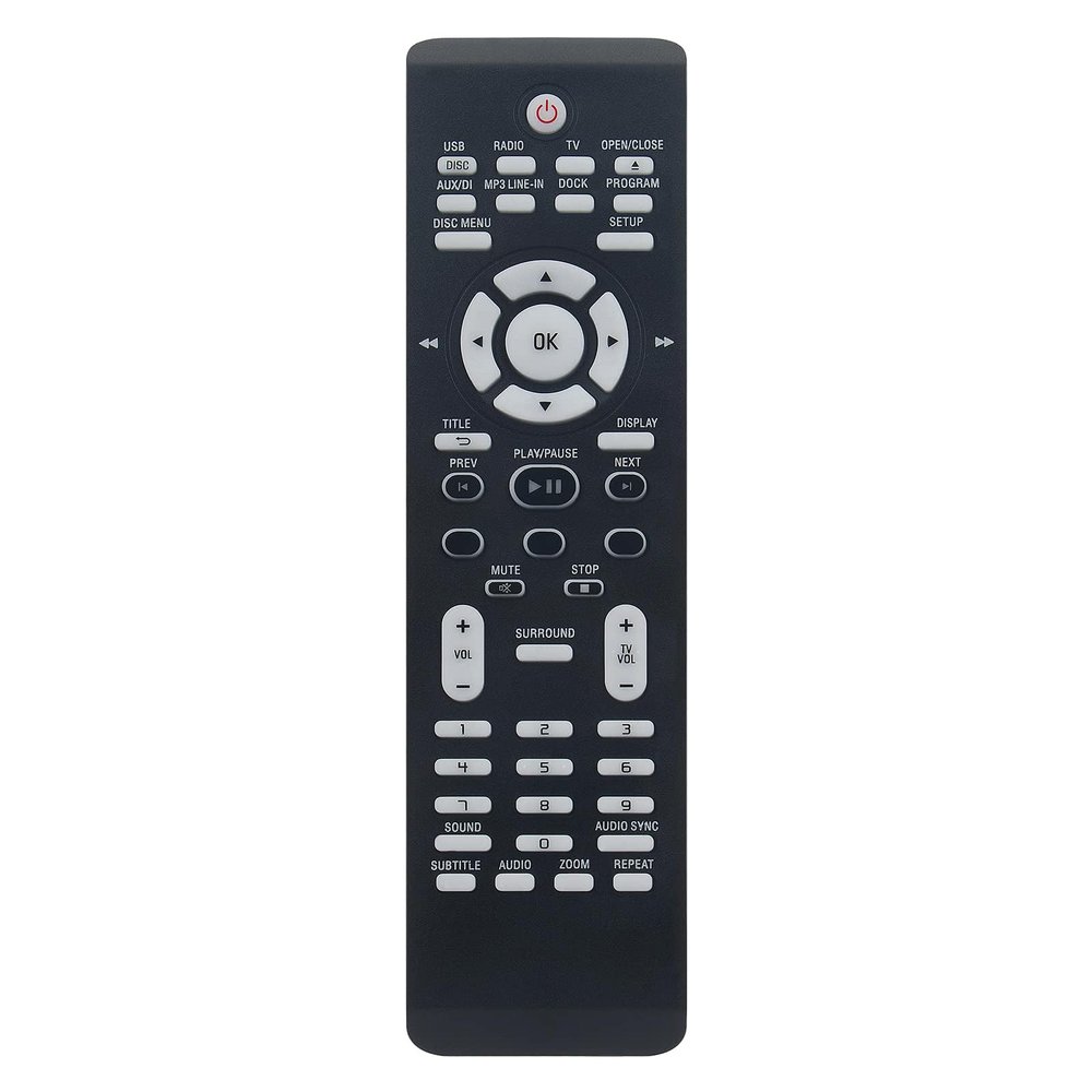 Beyution Replace Remote Control fit for Philips 996510001263 DVD Home Theater System HTS3151 HTS6500 HTS6600 HTS3544 HTS3151D HTS3151D/37 HTS3555 HTS3555/37B HTS3555/37 HTS3544/37B HTS3544/37