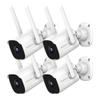 Septekon 2K Home Security Cameras, 4 Pack Wired WiFi Outdoor Security Cameras with Night Vision, Two-Way Audio, 2.4G WiFi, IP66, Motion Detection Alarm - P30 view 1