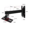 Entertainment Center Shelves Lengthened and Thickened Speaker Wall Mount Bracket Can Be Rotated And Can Be Adjusted To Tilt The Speaker Mounting Bracket Suitable for DVD players, cable boxes ( Color : view 2