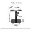 BNNP Entertainment Center Shelves Desktop Speaker Bracket Hand Lock Speaker Bracket Adjustable Lift Metal Floor Surround Desktop Monitor Ktv Audio Bracket Suitable for DVD Players, Cable Boxes view 2