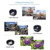 Phone Camera Lens, 4 in 1 Universal External Camera Phone Lens Kit, 18X Telescope Lens, 0.63X Wide Angle Lens, 15X Macro Lens, 198  Fisheye Lens, Clip on Cell Phone Lens Kit view 4