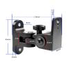 BNNP Entertainment Center Shelves Surround Speaker Hanger Speaker Bracket Wall Hanging 1 Pair of Rotating Zinc Alloy Audio Hanger Small Speaker Wall Bracket Suitable for DVD Players, Cable Boxes view 2