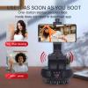 Motorized Rotating Panoramic Tripod Head, 360 AI Intelligent Face Tracking Pan Tilt Head, with Remote Control, Phone Clip, for Mobile Phone Camera, 1Kg Load view 3