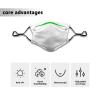 VeJerKK Panda Fashion Face mask,Happy Animal Bamboo Branch Painting,Dust Washable Reusable Filter and Reusable Mouth Warm Windproof Face,Black White view 3