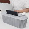 QXPDD Cable Tidy Box Cord Organizer Plug Board Storage Box Cable Wire Management Case Socket Wireless WiFi Router Bracelet Desktop Data Line Plug Holder Shelf,Blue view 1
