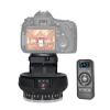 Andoer YT1200 Motorized Pan Tilt Head 2axis Panoramic Head 360 Degrees Rotation Panoramic Tripod Head 100M Wireless Remote Control 1kg Load Capacity with Phone Clip for Smartphone Camera Video view 1