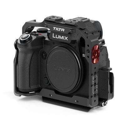 Tilta Full Camera Cage Compatible with Panasonic S5 II/IIX (Black) | Custom Designed | Mount Accessories via NATO Rail, Rosette, Cold Shoe, and 1/4"-20 Threads with Locating Pins | TA-T50-FCC-B