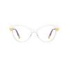 Melrose Cat Eye Reading Glasses Anti Blue Light Reader Anti Eyestrain&UV (2pcs clear&amber, 2, multiplier_x) view 3