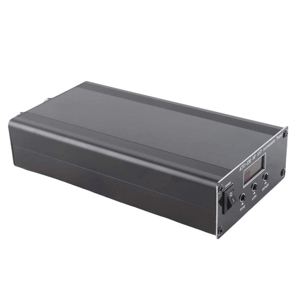 ATU-130 Antenna Tuner 1.8-50MHz 200W Miniature Shortwave Automatic Antenna Tuner 10-15 VDC OLED Display
