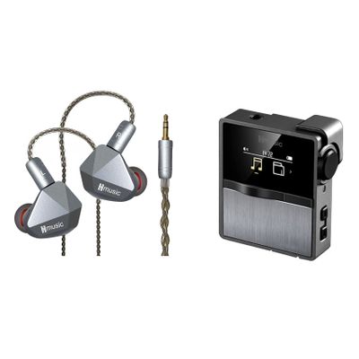 Hmusic Mini Hi-res Mp3 Music Player with Clip and HiFi Stereo Earphones, Lossless High Resolution Sound for Audiofiles, Ideal for Music Lovers
