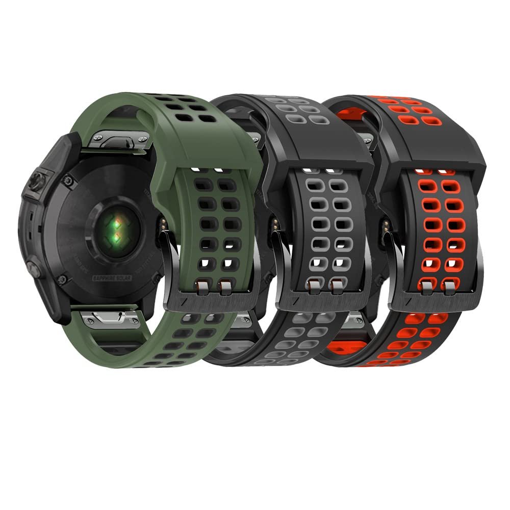 Senter Quick Release Strap Soft Rubber Replacement Band for Garmin Fenix 7S Solar Smart Watch