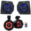 Memphis Pair Audio CANAMDEF65FE 75w RMS Speaker Pods for 2018+ Can Am Defender Bundle with (2) Rockville WB50KLS Black 5.25" 250w Metal Marine Wakeboard LED Tower Speakers view 1