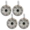2 Pair (Qty 4) of Kicker 6.5" 2-Way 195 Watts Max Power Coaxial Marine Audio Speakers with White Salt Water Grilles, 6.5" Marine Tower Speaker Enclosures (2 Pair) - White view 1
