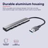 Trust Halyx USB Hub 4-Port USB-A 3.2 Gen 1, 5 Gbps Data Transfer Speed, Thin and Compact Data Hub, Plug & Play, Slim Portable USB Splitter for Computer, PC, Desktop, Laptop, MacBook view 3