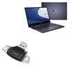 BoxWave Smart Gadget Compatible with ASUS ExpertBook B5 Flip (B5402F) - AllReader SD Card Reader, microSD Card Reader SD Compact USB - Jet Black view 1