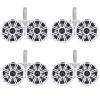 4 Pair (Qty 8) of Kicker 6.5" 2-Way 195 Watts Peak Power Coaxial Marine Audio Speakers with White Grilles, 6.5" Marine Tower Dual Speaker Enclosures (2 Pair) - White view 1
