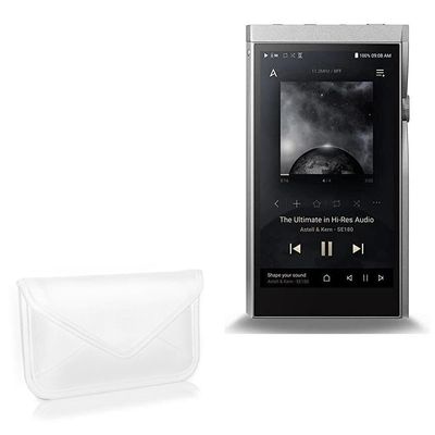 BoxWave Case Compatible with Astell & Kern A&Futura SE180 - Elite Leather Messenger Pouch, Synthetic Leather Cover Case Envelope Design - Ivory White