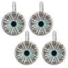 2 Pair (Qty 4) of Kicker 6.5" 2-Way 195 Watts Max Power Coaxial Marine Audio Multicolor LED Speakers with White Salt Water Grilles, 6.5" Marine Tower Speaker Enclosures (2 Pair) - White view 1