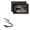 BoxWave Cable Compatible with Oukitel Tablet RT2 Orange (10 in) - AllCharge miniSync, Retractable, Portable USB Cable - Jet Black view 1