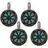 2 Pair (QTY 4) of Kicker 8" 2-Way 300 Watts Max Power Coaxial Marine Audio MultiColor LED Speakers with Charcoal Grilles, (QTY 4) 8" Marine Tower Speaker Enclosures - Black view 1