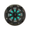 2 Pair (QTY 4) of Kicker 8" 2-Way 300 Watts Max Power Coaxial Marine Audio MultiColor LED Speakers with Charcoal Grilles, (QTY 4) 8" Marine Tower Speaker Enclosures - Black view 3