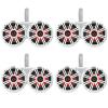 4 Pair (Qty 8) of Kicker 6.5" 2-Way 195 Watts Peak Power Coaxial Marine Multicolor LED Speakers with White Grilles, 6.5" Marine Tower Dual Speaker Enclosures (2 Pair) - White view 1