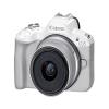 Canon EOS R50 Mirrorless Camera RF-S18-45mm F4.5-6.3 is STM Lens Kit, 24.2 Megapixel CMOS (APS-C) Sensor, 4K Video, Hybrid Camera, Photo and Video, Vlogging, Content Creator, RF Mount, White view 2