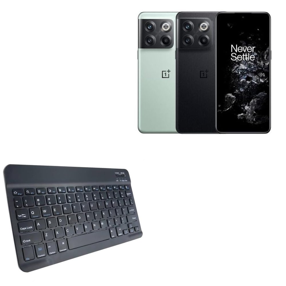 BoxWave Keyboard Compatible with OnePlus Ace Pro 10T PGP110 (6.7 in) - SlimKeys Bluetooth Keyboard, Portable Thin with Chiclet-Style Keys - Jet Black