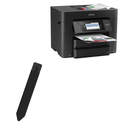 BoxWave Stylus Pouch Compatible with Epson Workforce Pro EC-4040 - Stylus PortaPouch, Pen Stylii Holder Carrier Portable Self-Adhesive - Jet Black