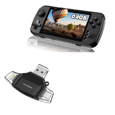 BoxWave Smart Gadget Compatible with CredevZone X39 Pro (4.3 in) - AllReader SD Card Reader, microSD Card Reader SD Compact USB - Jet Black