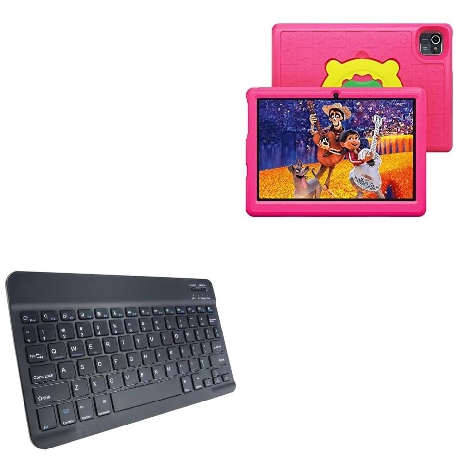 BoxWave Keyboard Compatible with Anyway.GO Android 10.0 Tablet PC AYG10061 (10.1 in) - SlimKeys Bluetooth Keyboard, Portable Thin with Chiclet-Style Keys - Jet Black