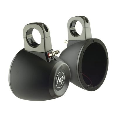 Audiopipe APMP-8002SP 8-Inch Short Compact Multi Purpose Directional Stereo Speaker Enclosure for Car Audio, Marine, UTV, and ATV Sound System, Black (Pair)