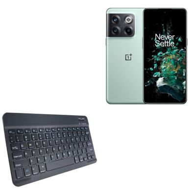 BoxWave Keyboard Compatible with OnePlus 10T CPH2417 (6.7 in) - SlimKeys Bluetooth Keyboard, Portable Thin with Chiclet-Style Keys - Jet Black