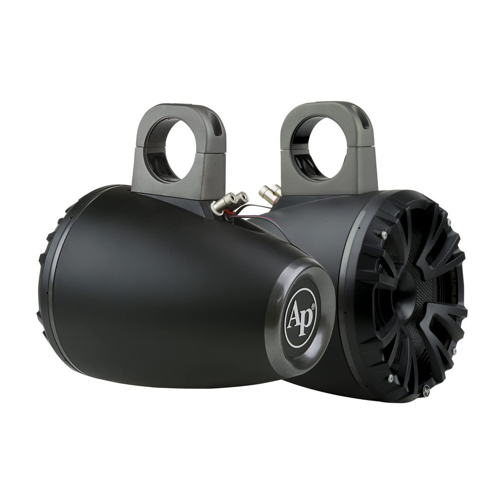 Audiopipe APMP-843TWR 8" Marine Wakeboard Tower Speakers with Integrated LED Lighting 300 Watts