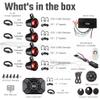 NOAM NUTV5-S QUAD - Marine ATV/Golf Cart/UTV Stereo System kit  with 4 Waterproof LED Light Tower Speakers, Subwoofer, Weatherproof Controller with Bluetooth and AUX Input and Four Channels Amplifier view 4
