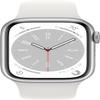 Apple Watch Series 8 [GPS, 41mm] - Silver Aluminum Case with White Sport Band - S/M (Renewed) view 2