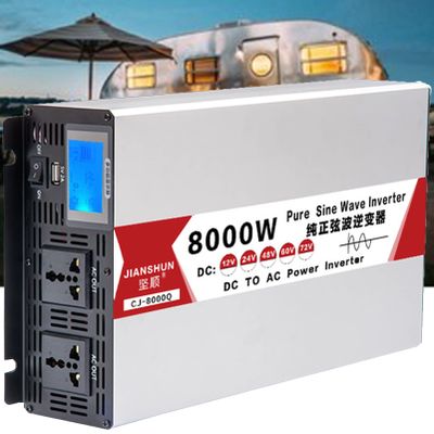 ROGHA 6000W 8000W Power Inverter 12V 24V 48V 60V to 110V / 220V Converter, USB Charging Ports - Charge Your Laptop, Tablet, Consoles & More - Durable,8000W-48V/220V