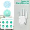 GUNCENG 2023 WiFi Extender5G Dual Band 1200Mbps Fastest Long Range Extenders Booster Covers Up to 8500 Sq.Ft and 40 Devices Wireless Internet Repeater Signal Amplifier for Home Easy Setup, white view 2